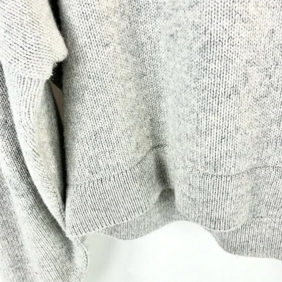 Tibi PF/17 Heather Grey Cashmere Pleated Sleeve Cropped Pullover - Picture 6 of 9